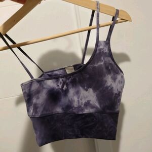 Blue Acid Tie-Dye Crop Top Size Medium Excellent Condition! Super Cute!